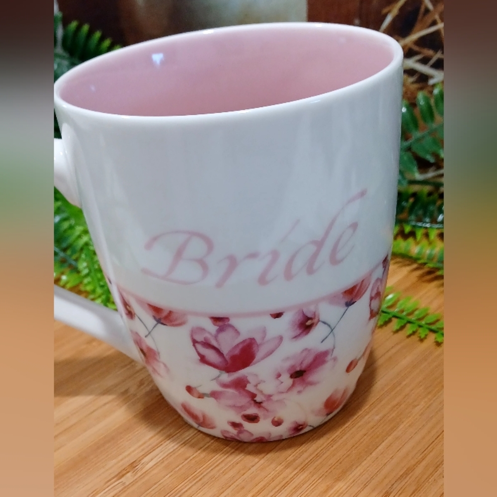 Hazel & Co Floral Bride Mug with Pink Interior